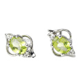 Gemstone 925 Sterling Silver Peridot Earring